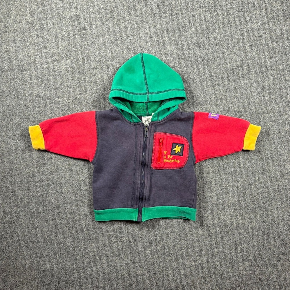 Vintage Winnie the Pooh‎ Hoodie Kids Colorblock Vintage 90s Zip Up Fleece Disney